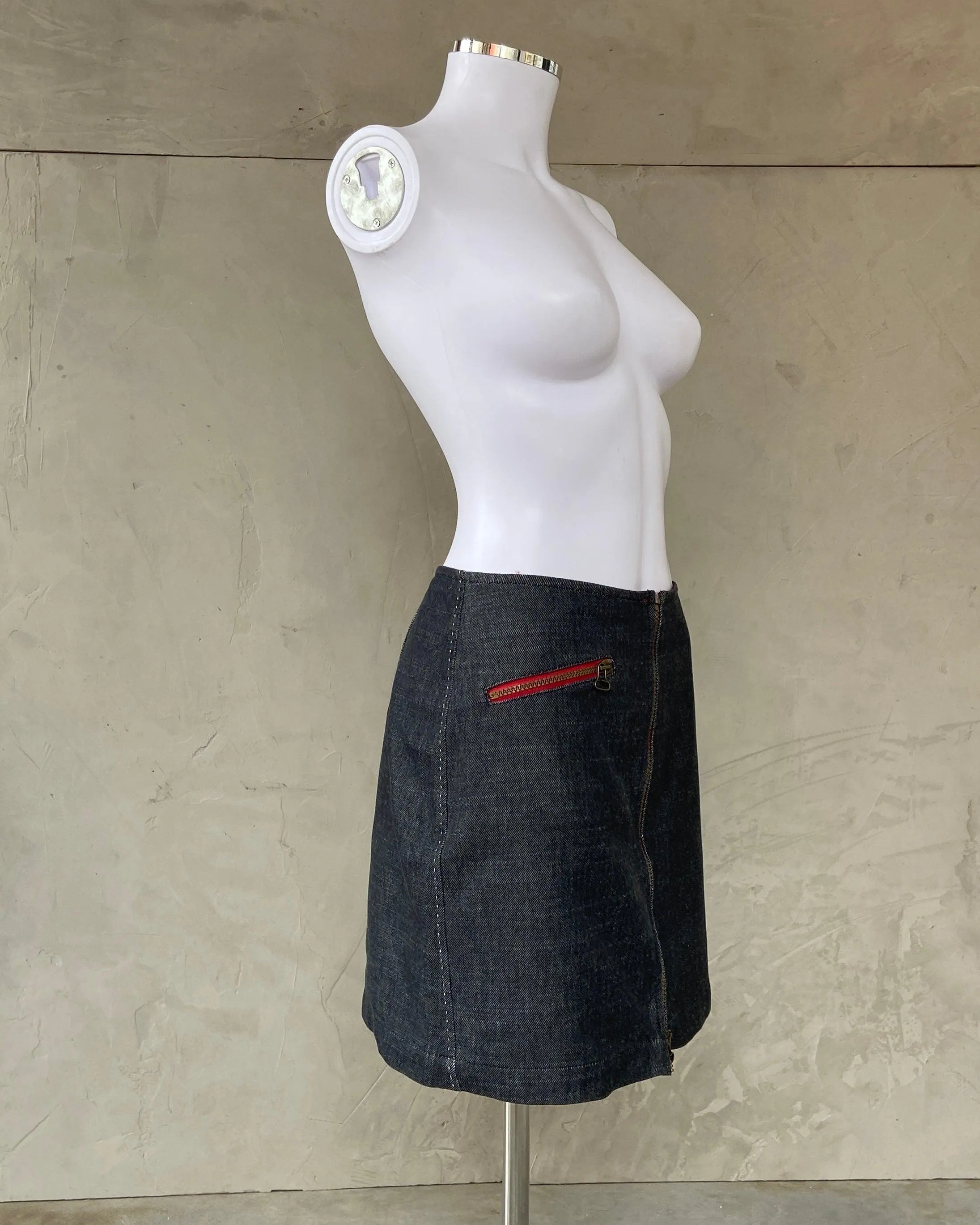 COP COPINE DENIM MINI SKIRT - M