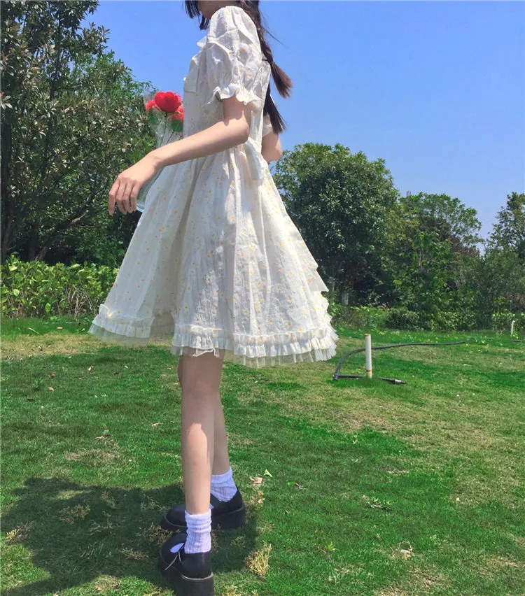 Daisy Kawaii Princess Short Sleeve Summer Dolly Dress