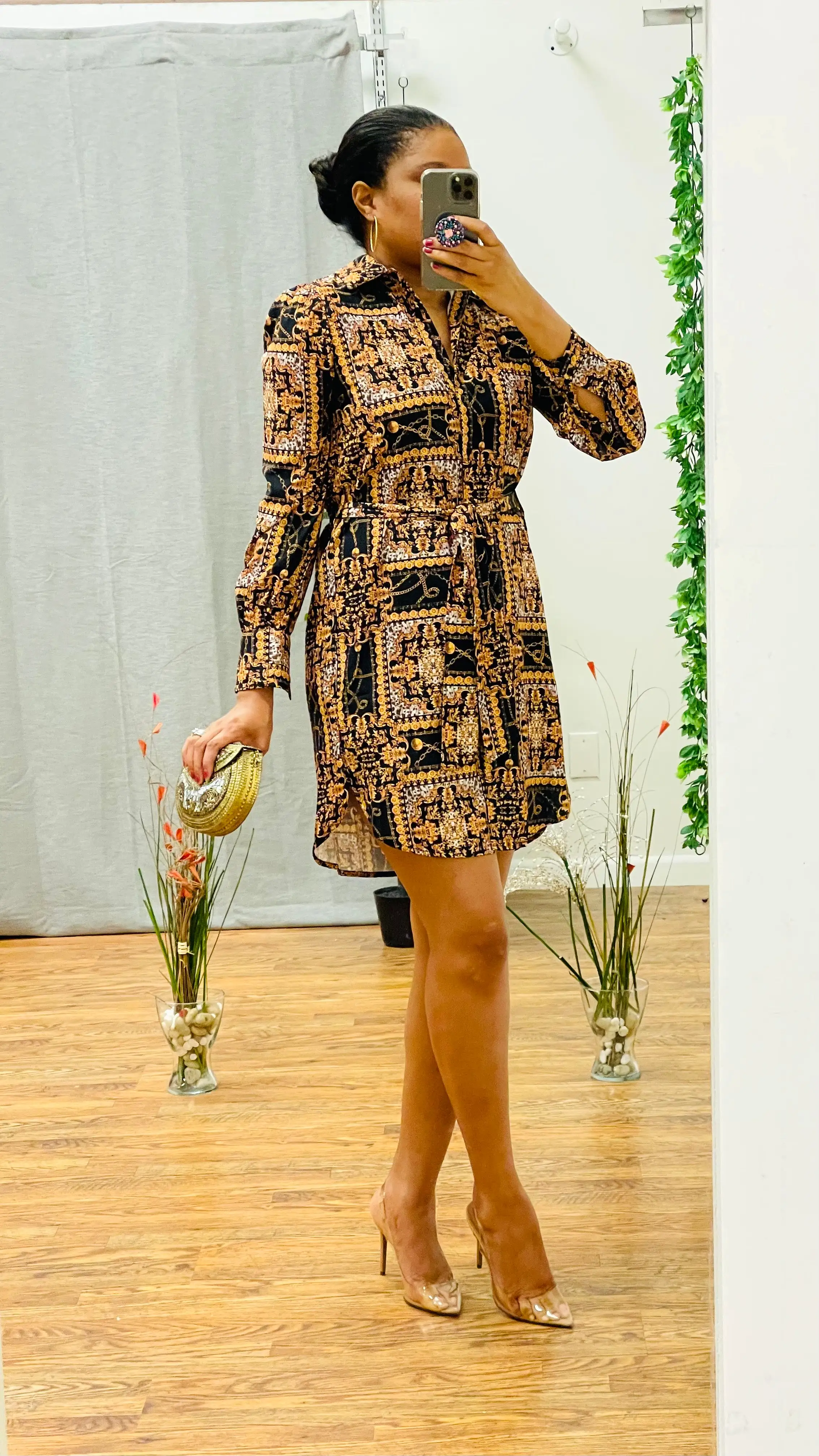 Dani printed shirt dress