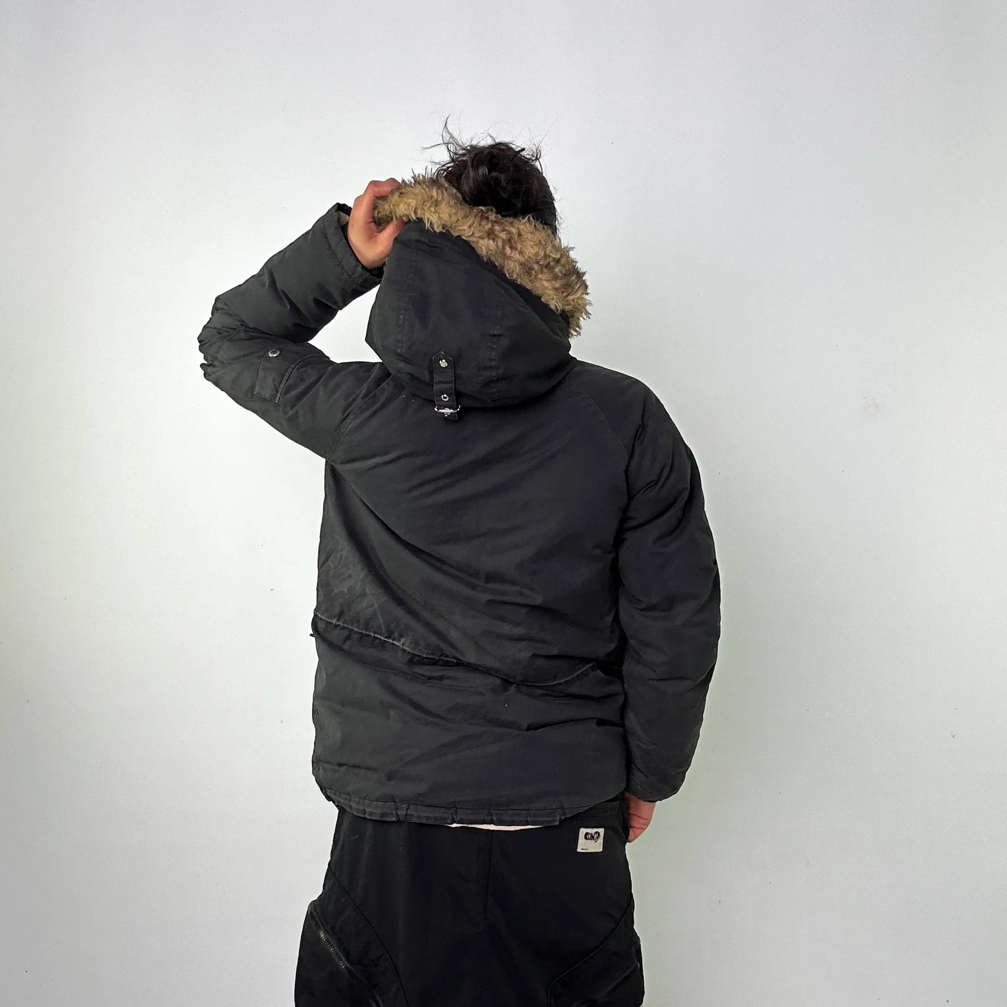 Dark Grey y2ks Carhartt W'Dawson Parka Puffer Jacket Coat (M)