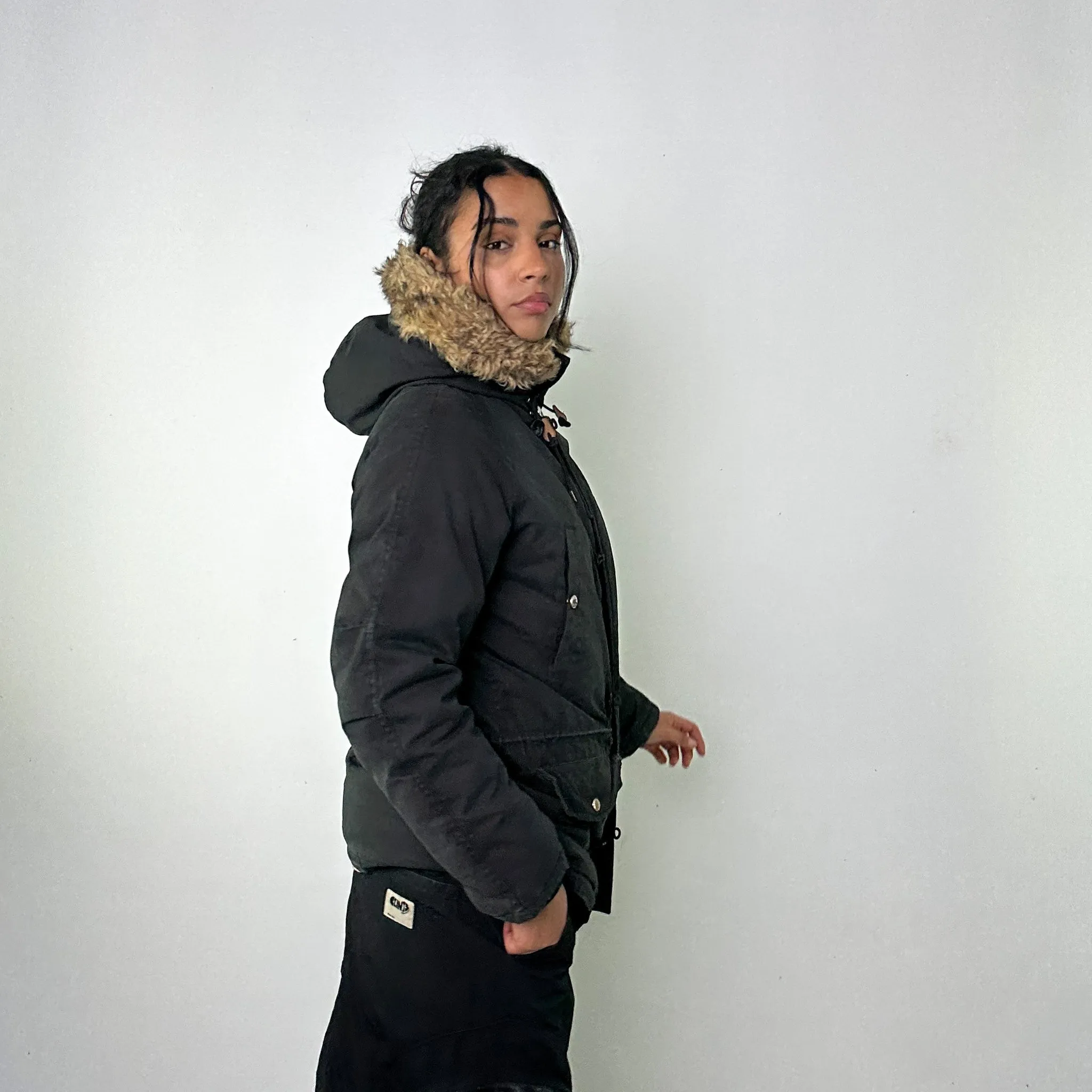 Dark Grey y2ks Carhartt W'Dawson Parka Puffer Jacket Coat (M)