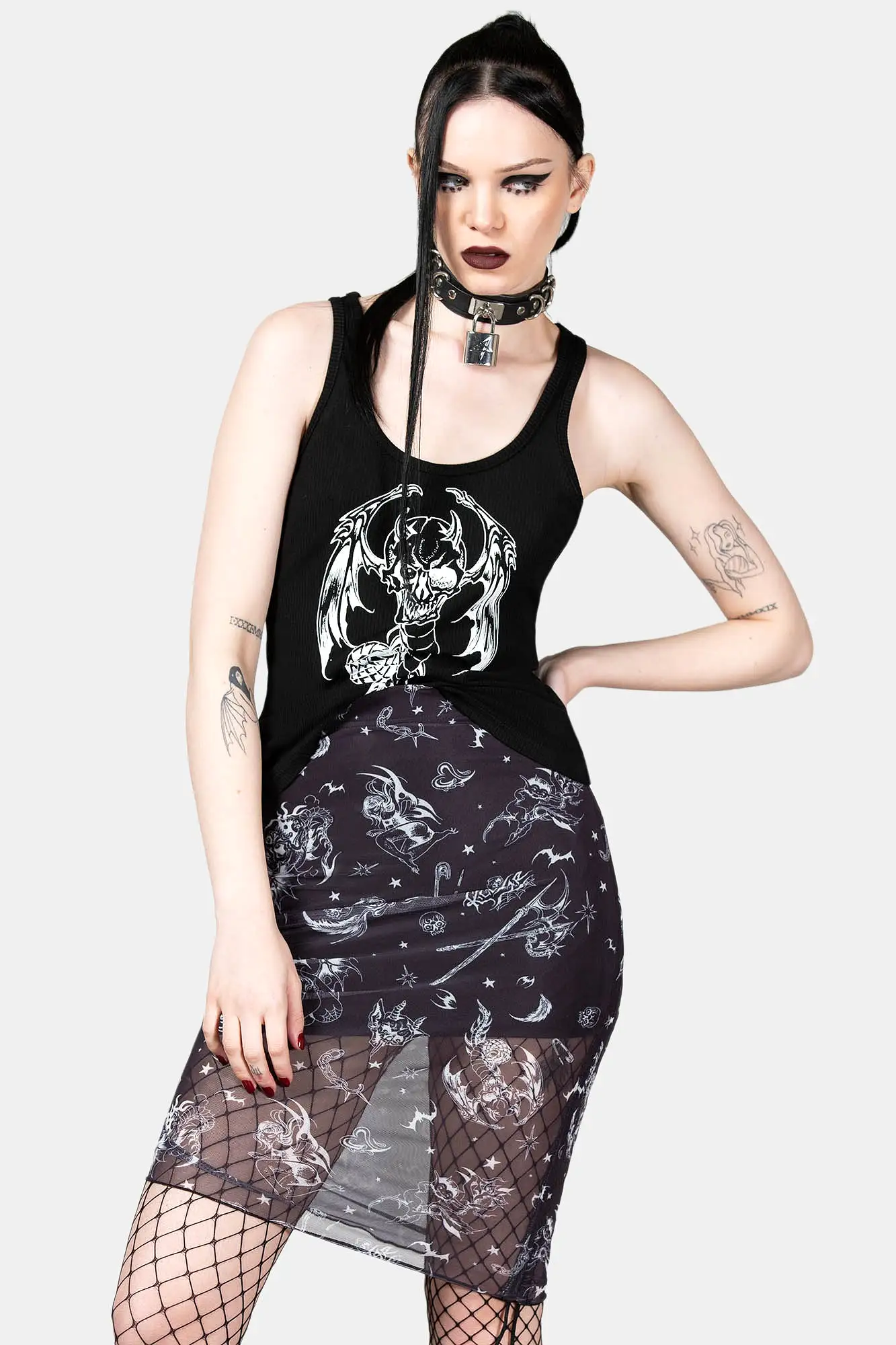 Dazed Skull Mini Skirt