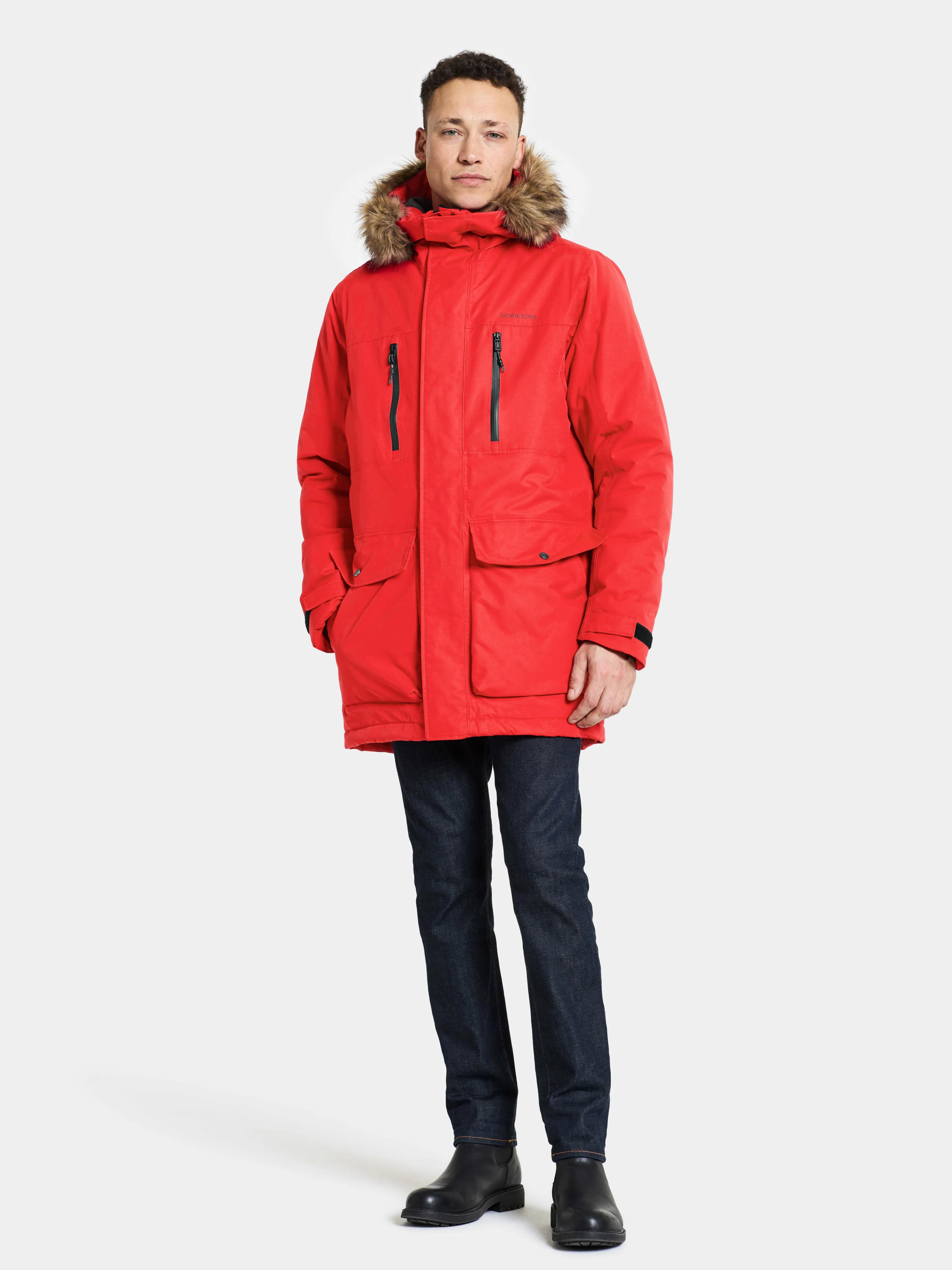 Didriksons Men's Marco Parka 3 Pomme Red | Buy Didriksons Men's Marco Parka 3 Pomme Red here | Outnorth