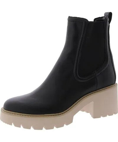 Dolce Vita Womens Leather Lugged Sole Chelsea Boots