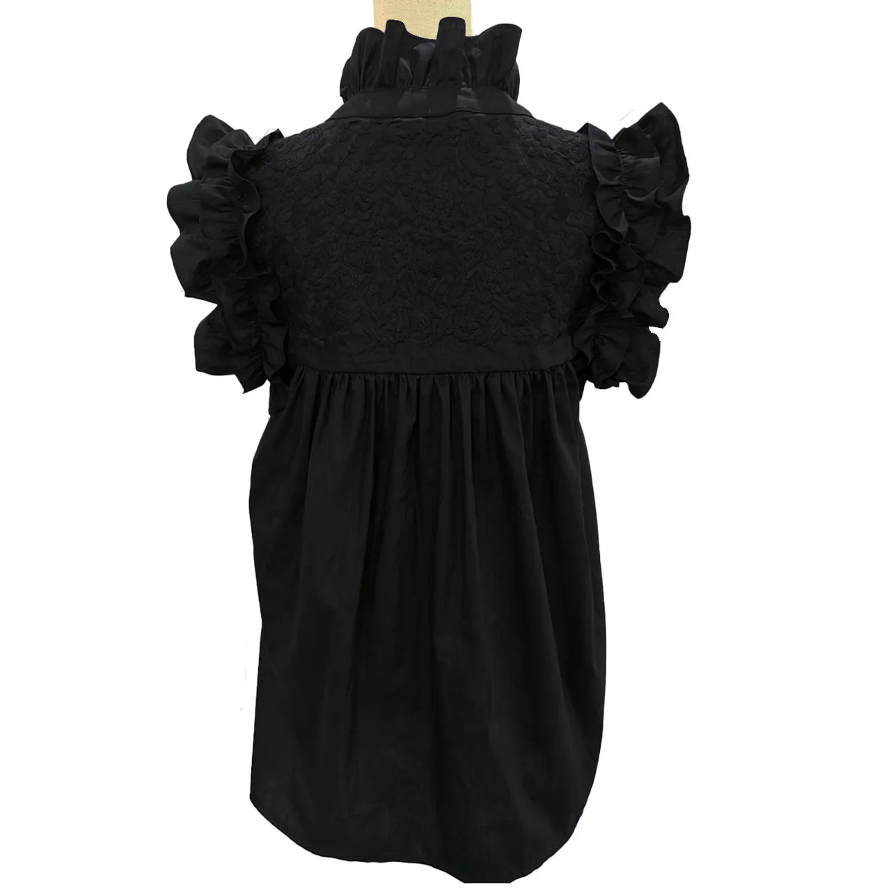 Double Black Hummingbird Blouse