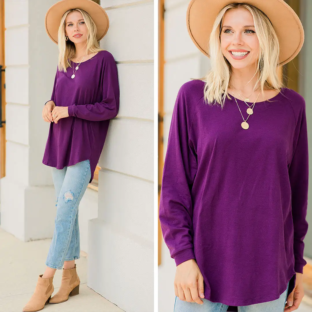 Easy Like Sunday Eggplant Purple Tunic