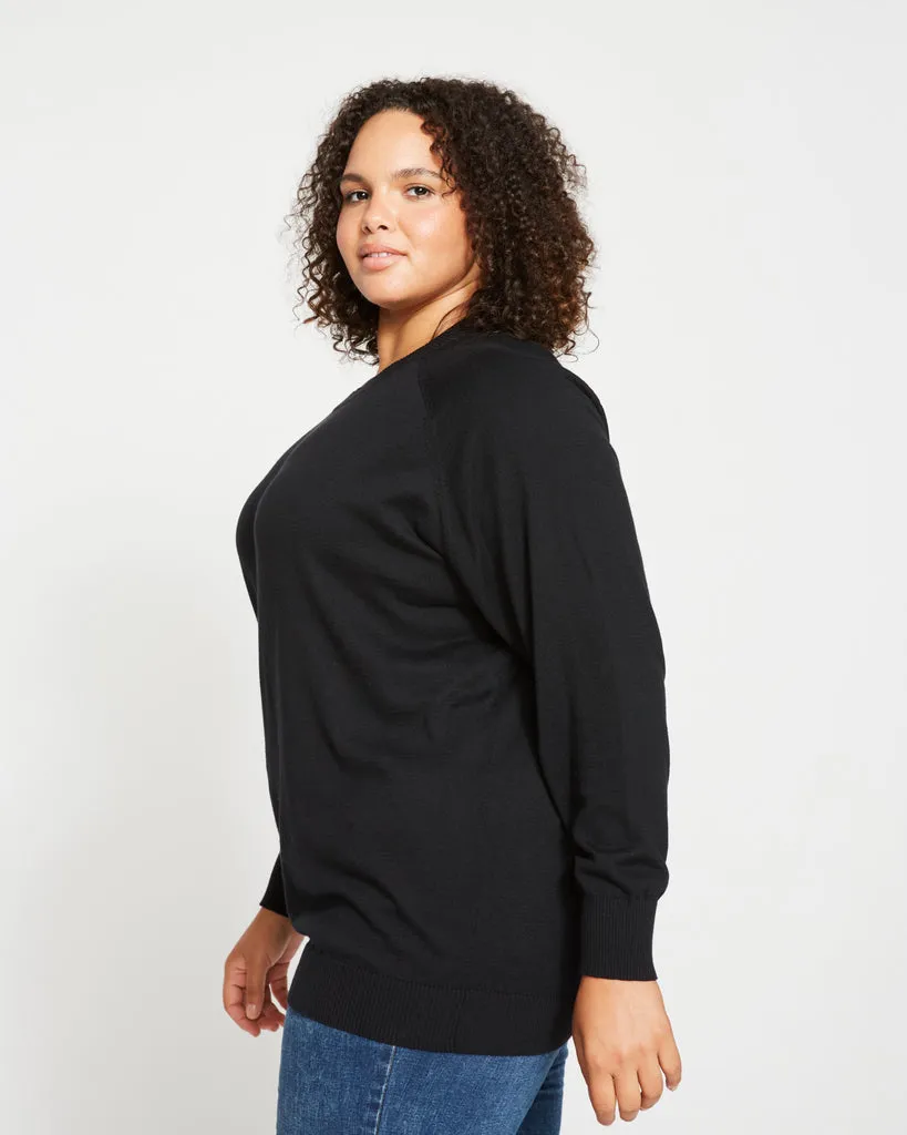 Eco Relaxed Core Sweater - Black