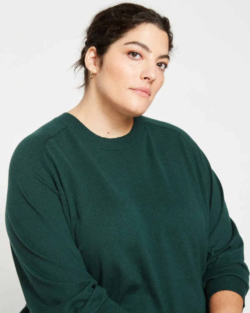 Eco Relaxed Core Sweater - Heather Forest