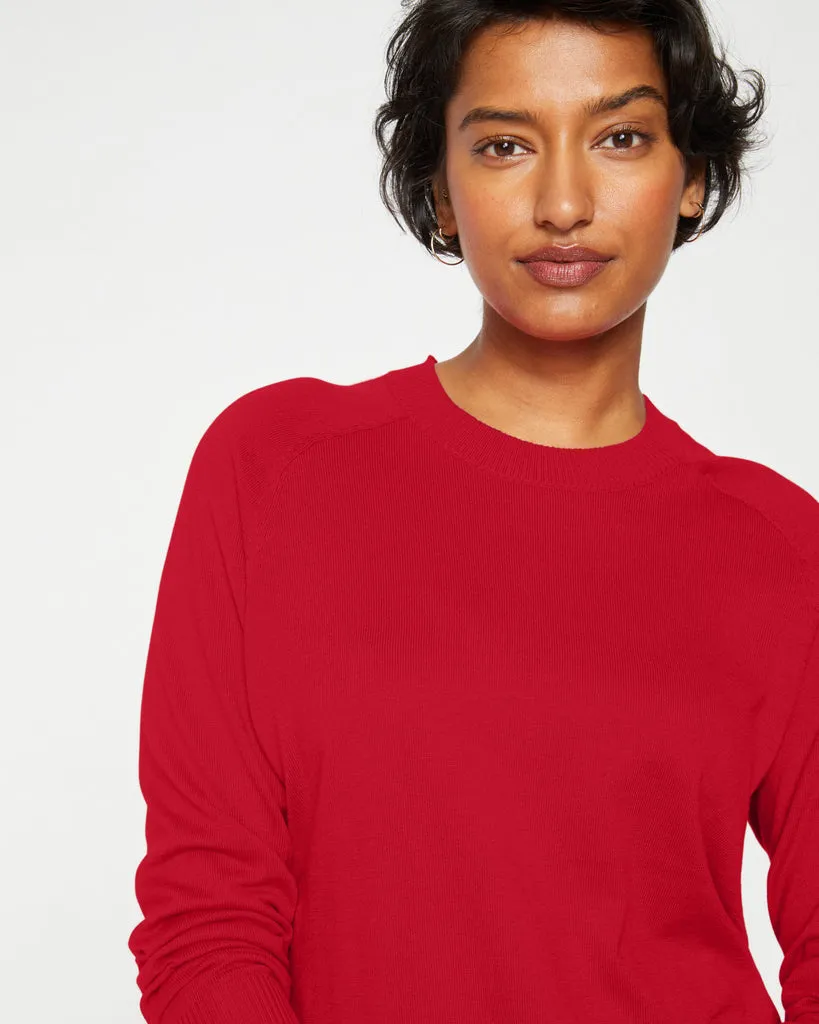 Eco Relaxed Core Sweater - Vermilion Red