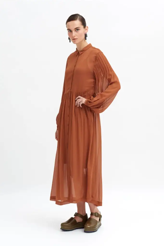 Elk The Label - Odense Shirt Dress - Nutmeg