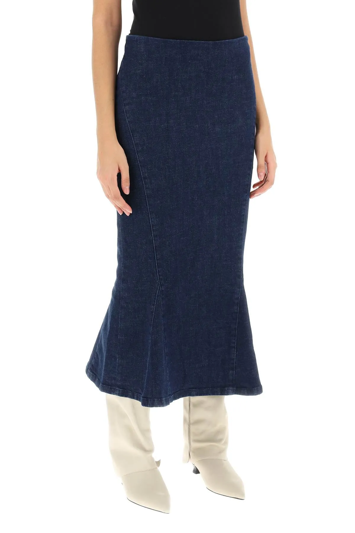 Emanuel Denim Midi Skirt