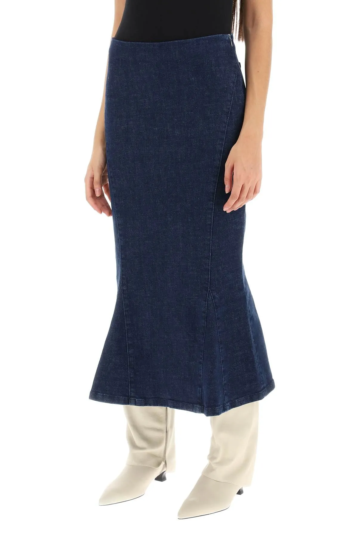 Emanuel Denim Midi Skirt