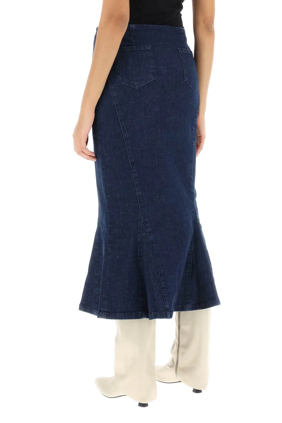 Emanuel Denim Midi Skirt