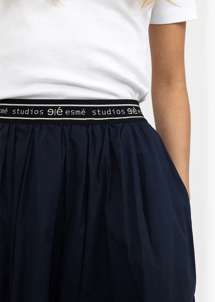 Esmé Studios Calla Midi Skirt - Nederdel - Dark Sapphire