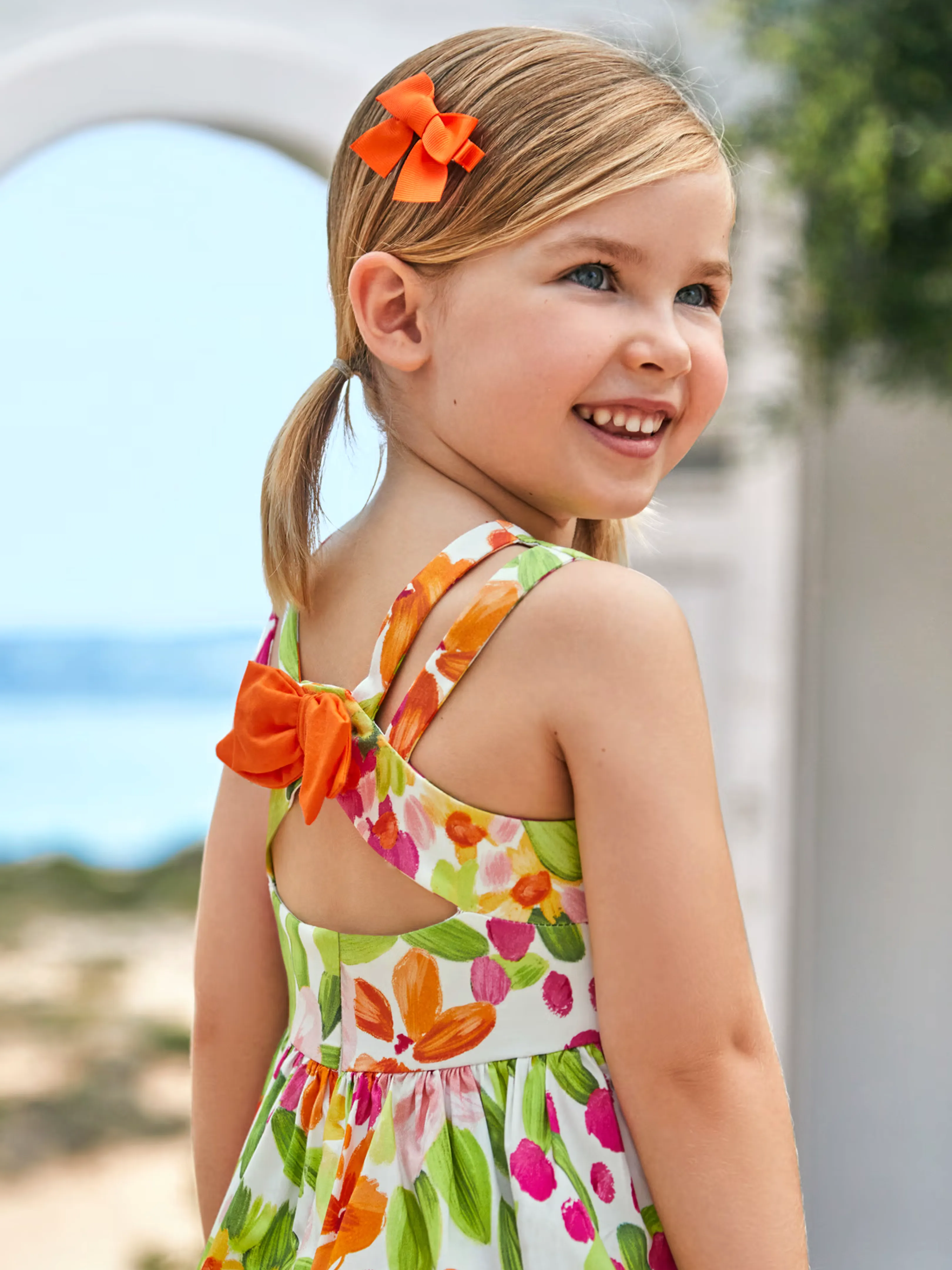 Floral Dress w/ Bow Back - Girl