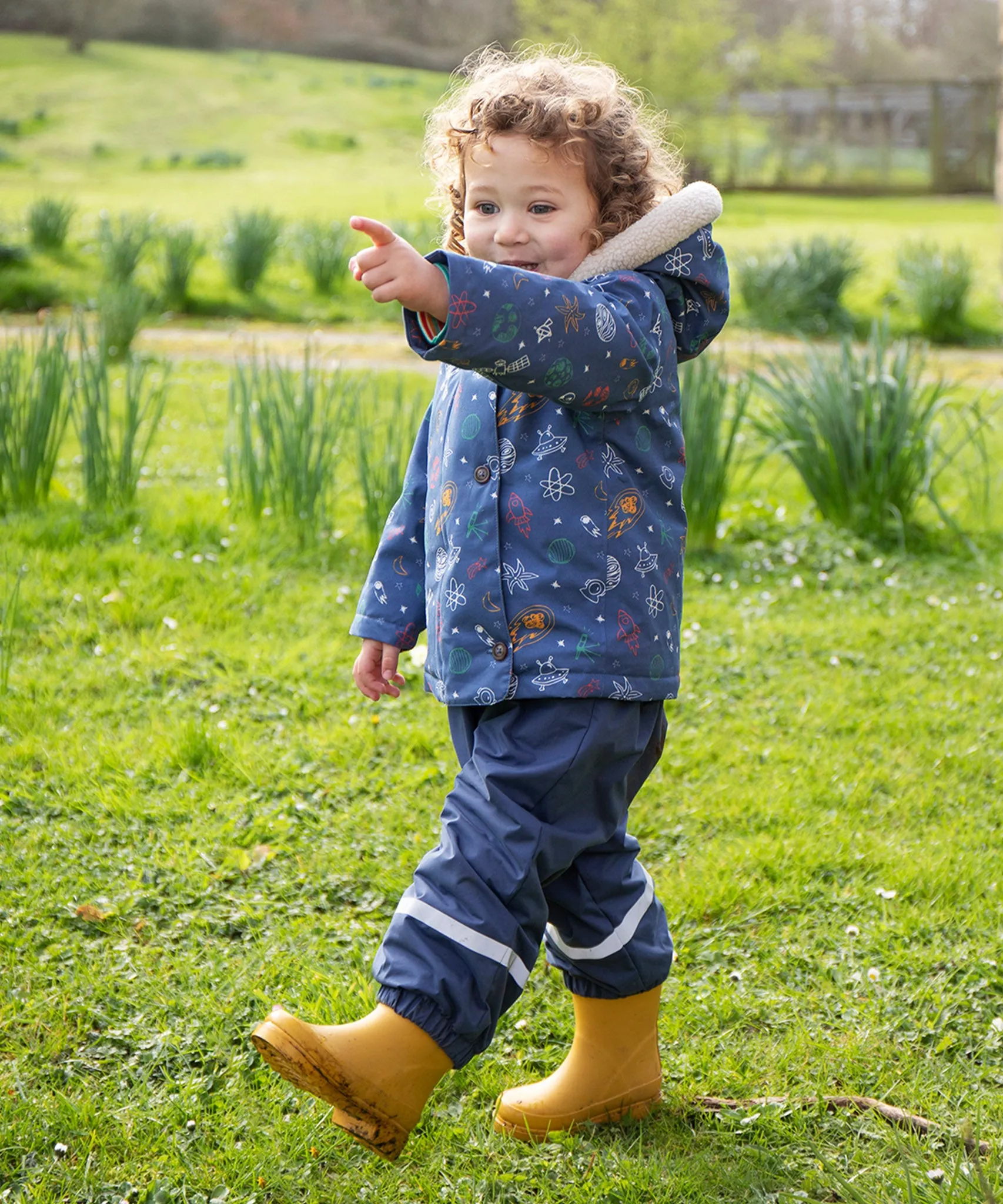 Frugi Little Penhale Parka - Dream Big/Navy