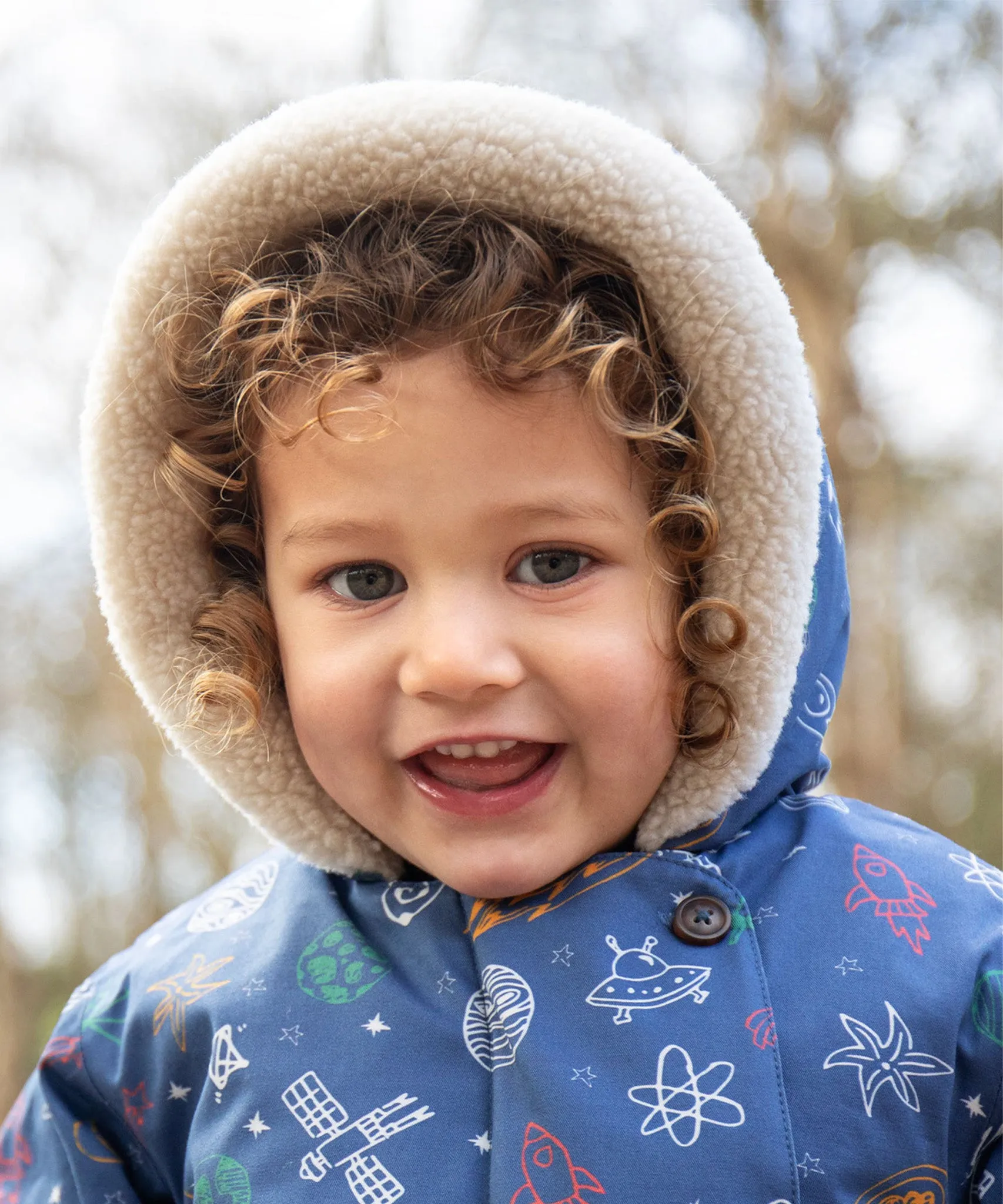 Frugi Little Penhale Parka - Dream Big/Navy