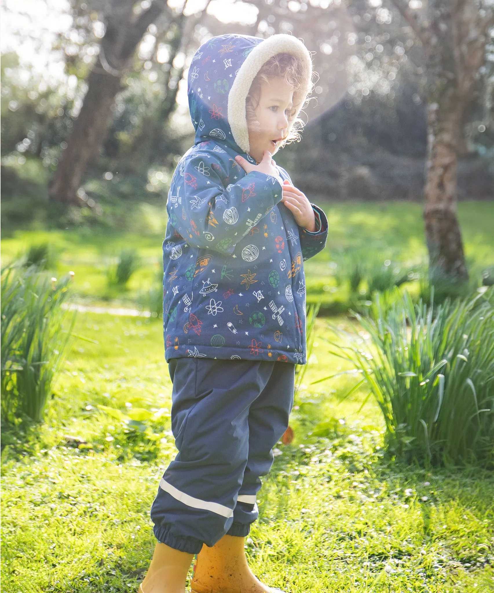 Frugi Little Penhale Parka - Dream Big/Navy