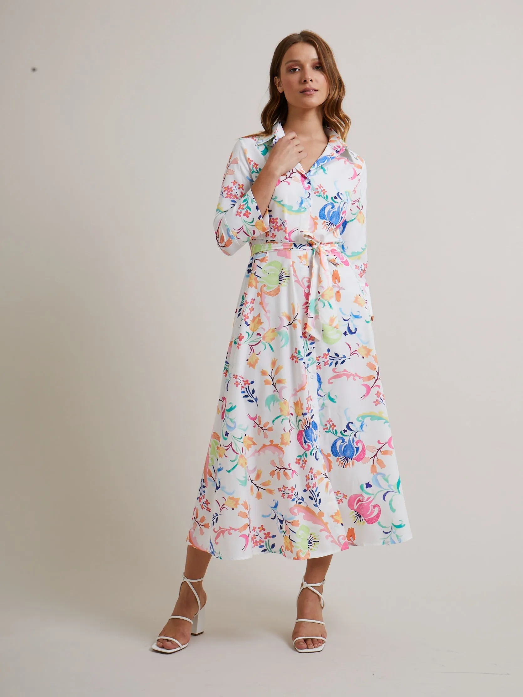 Gala floral dress - Pastel print