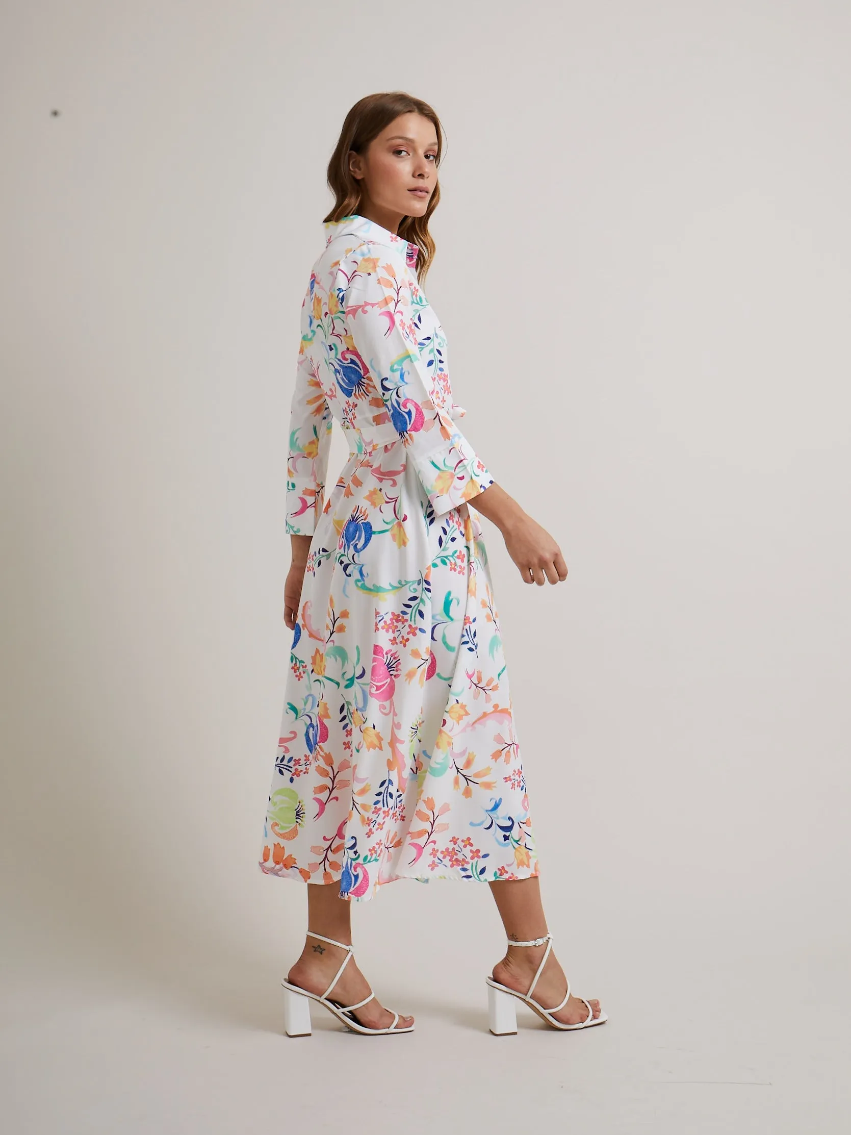 Gala floral dress - Pastel print