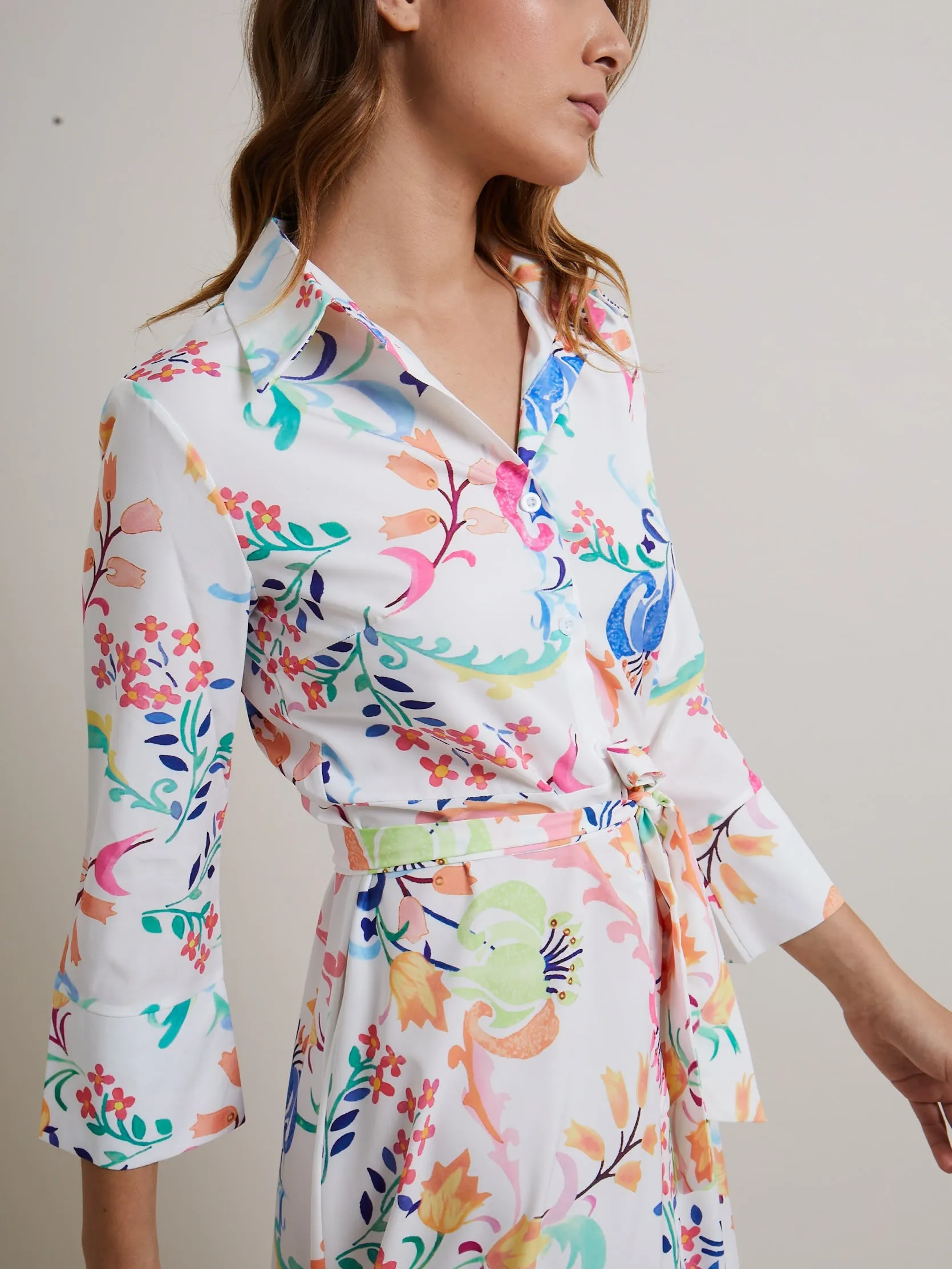 Gala floral dress - Pastel print