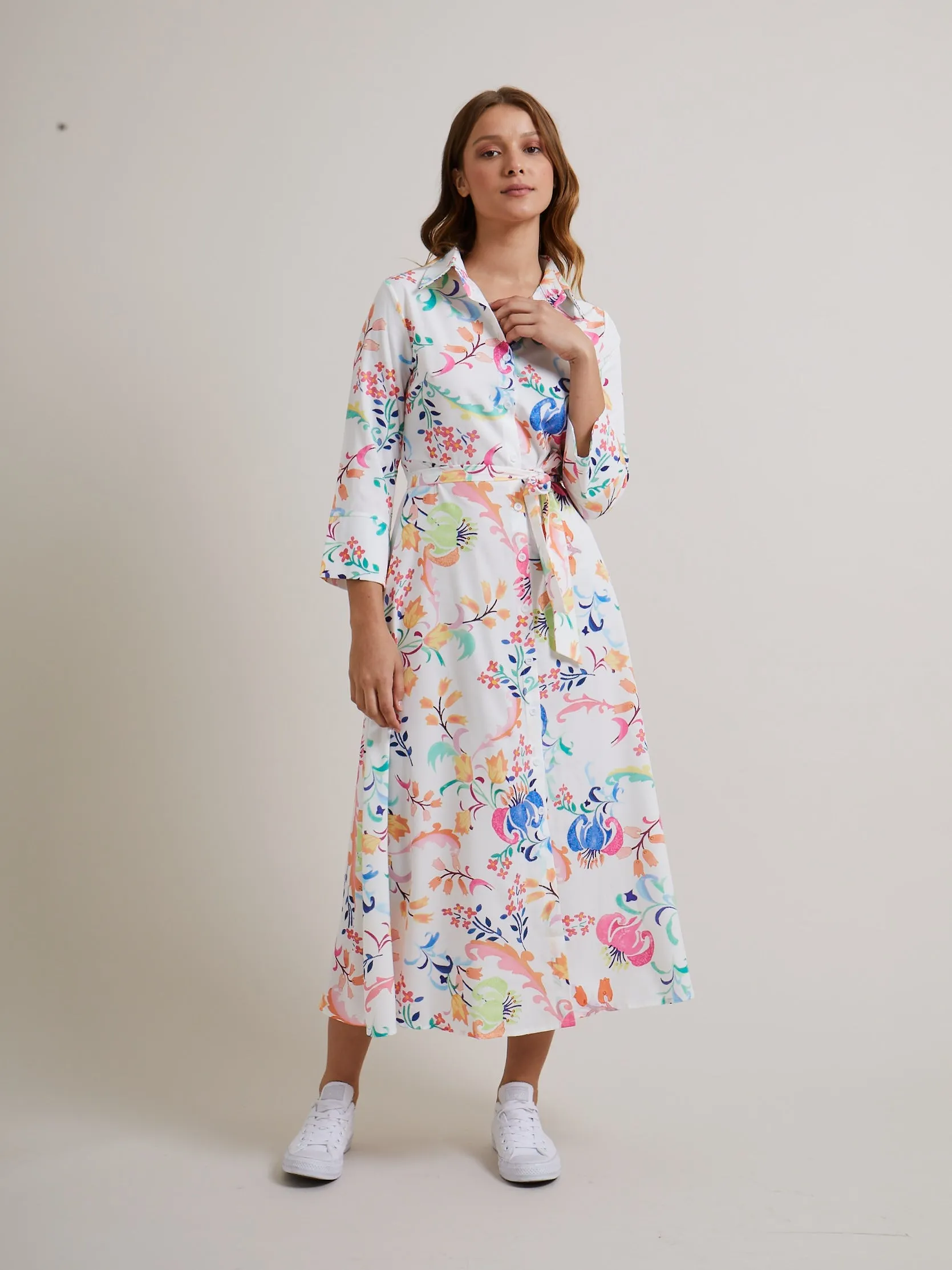 Gala floral dress - Pastel print