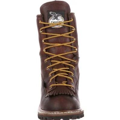 Georgia Men's Steel Toe Waterproof Logger Boot in Chocolate