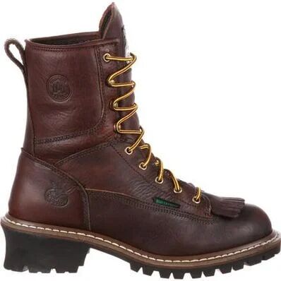 Georgia Men's Steel Toe Waterproof Logger Boot in Chocolate