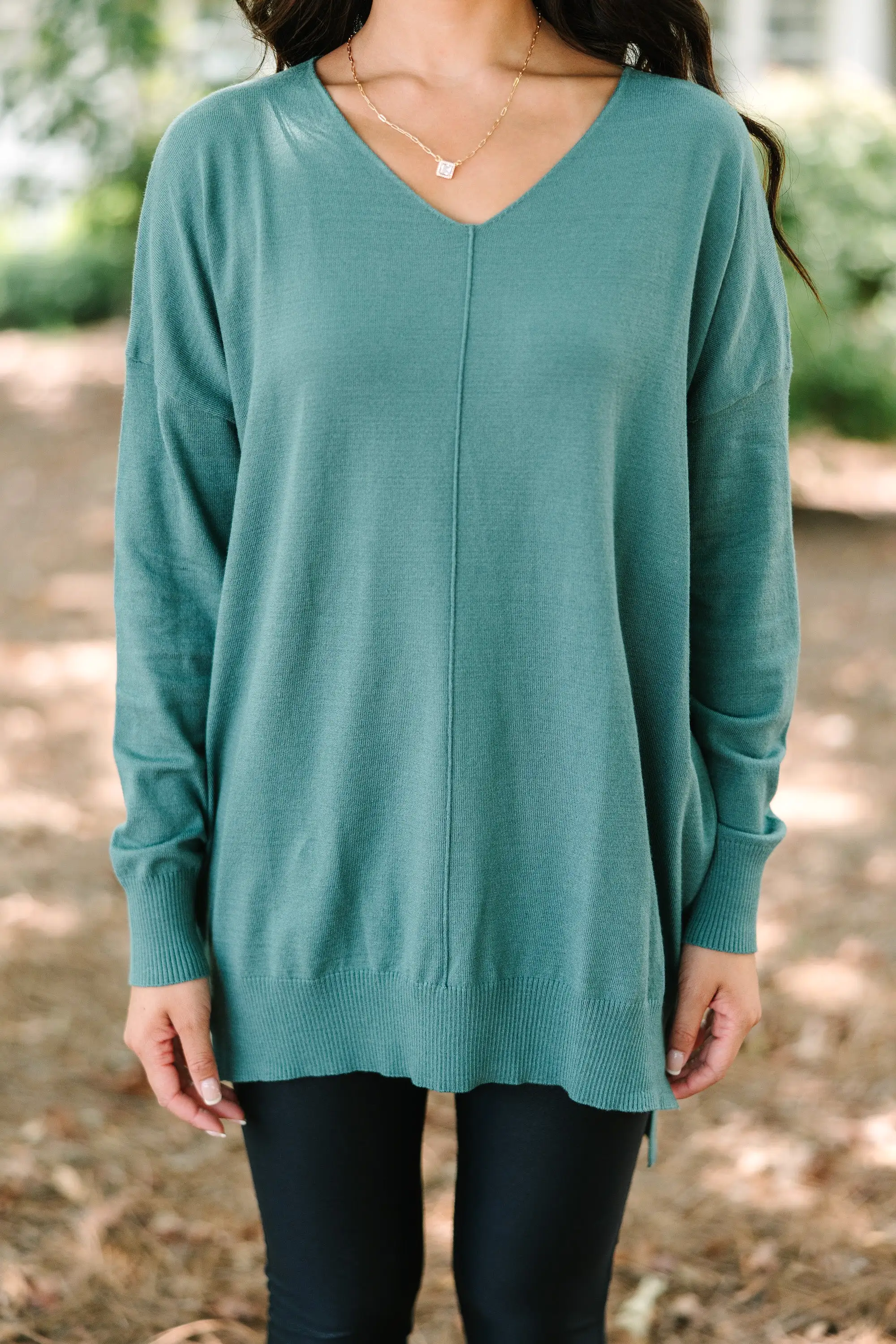 Get To Know You Sage Green Tunic