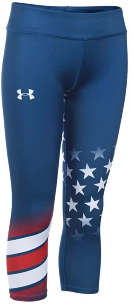 Girls' UA Podium Capris, AMERICAN BLUE small