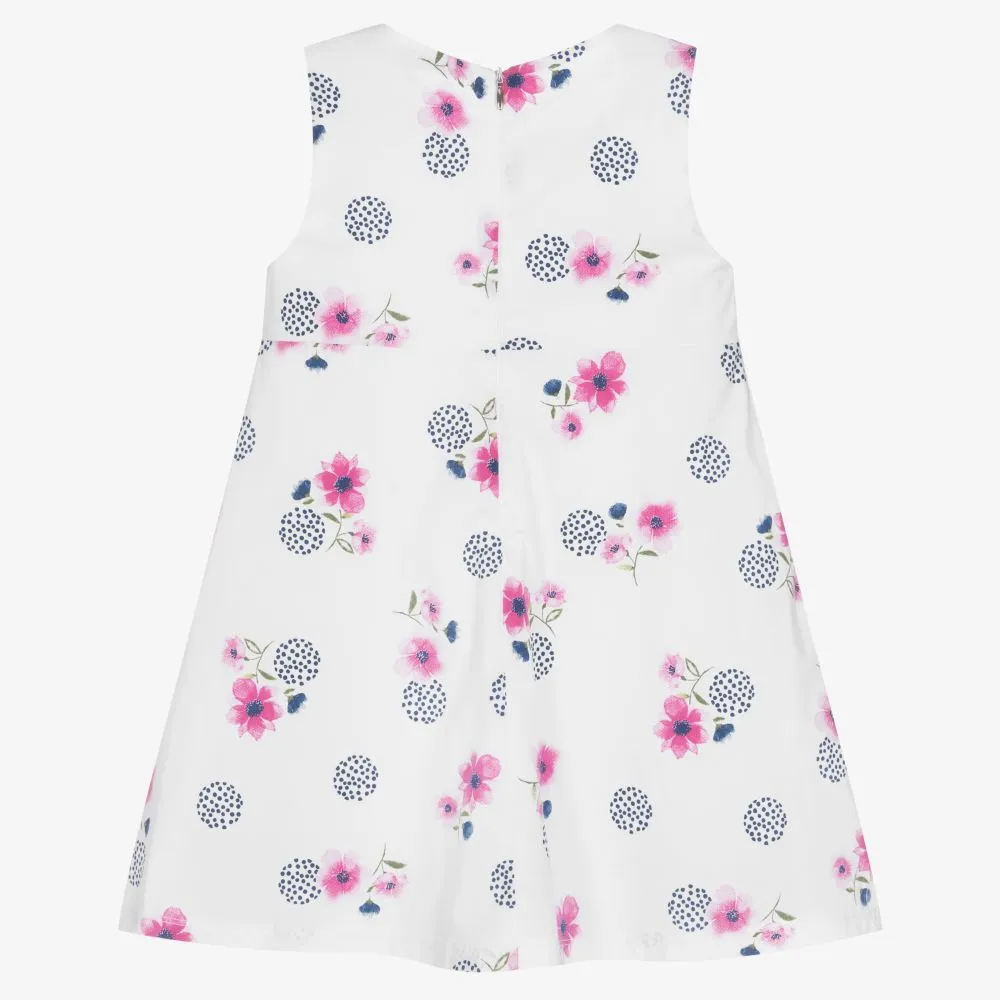 Girls White Floral Dress