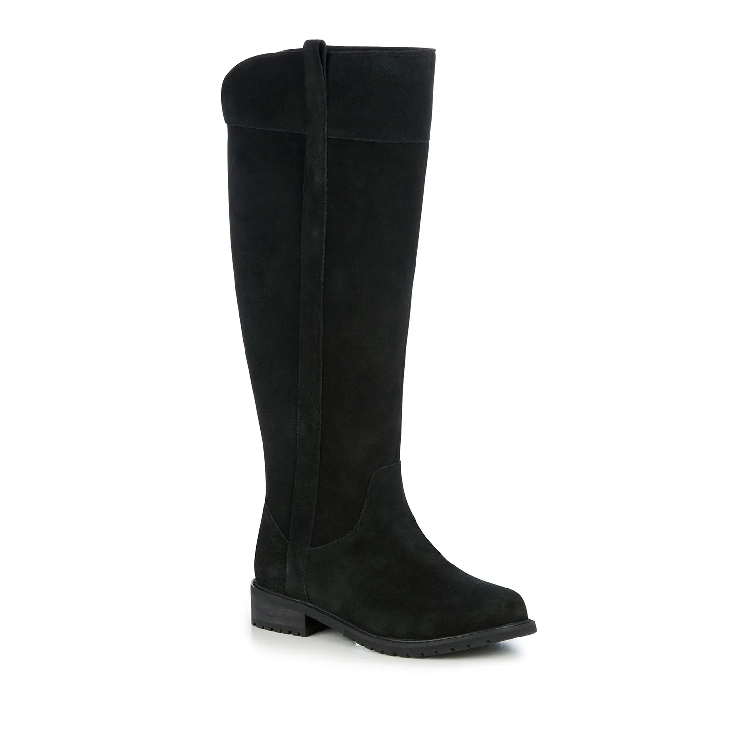  Hervey Knee High Waterproof Suede Boot in Black CLOSEOUTS  