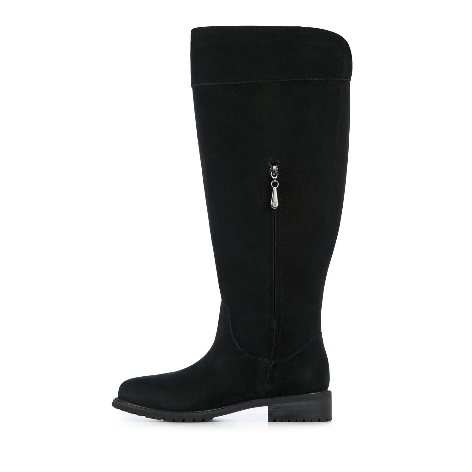  Hervey Knee High Waterproof Suede Boot in Black CLOSEOUTS  