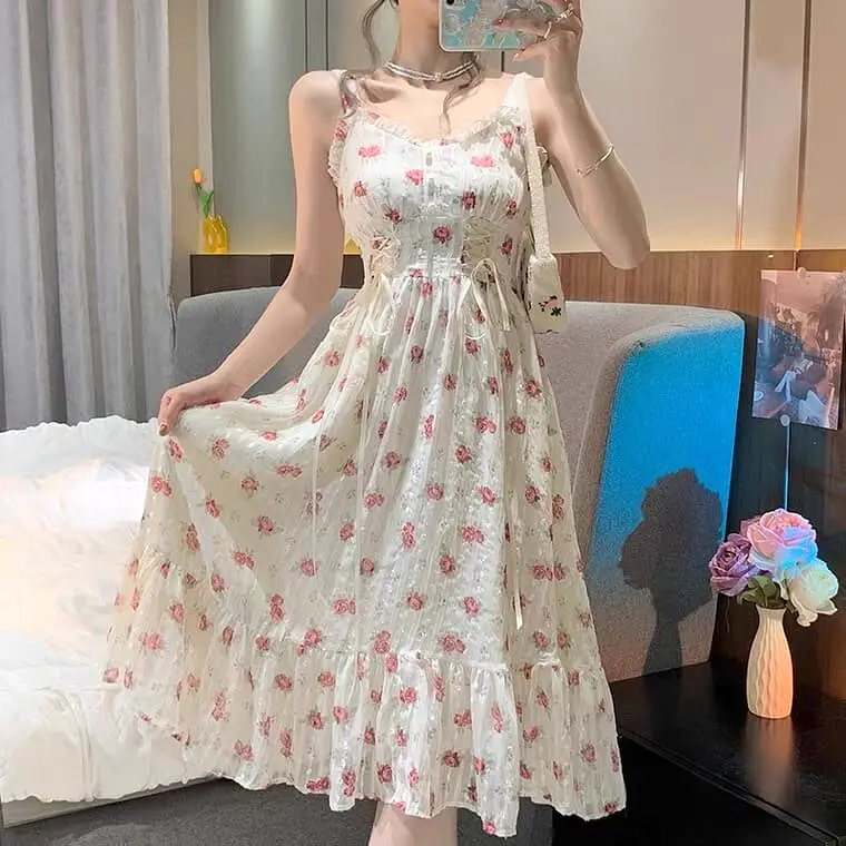 Ins gentle sweet floral dress BY1196