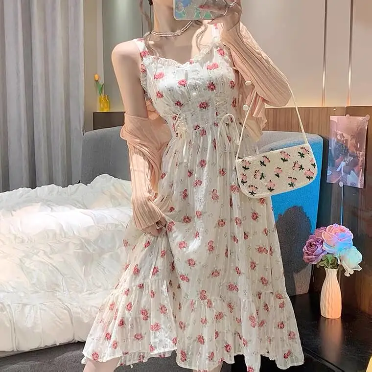 Ins gentle sweet floral dress BY1196