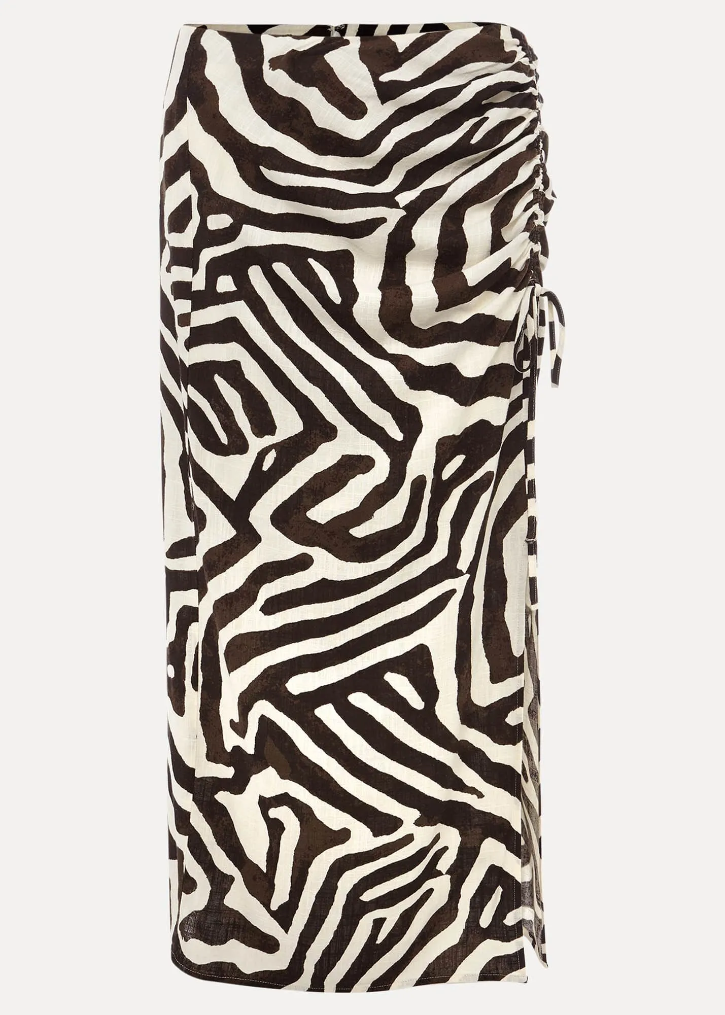 Isabelle Zebra Midi Skirt