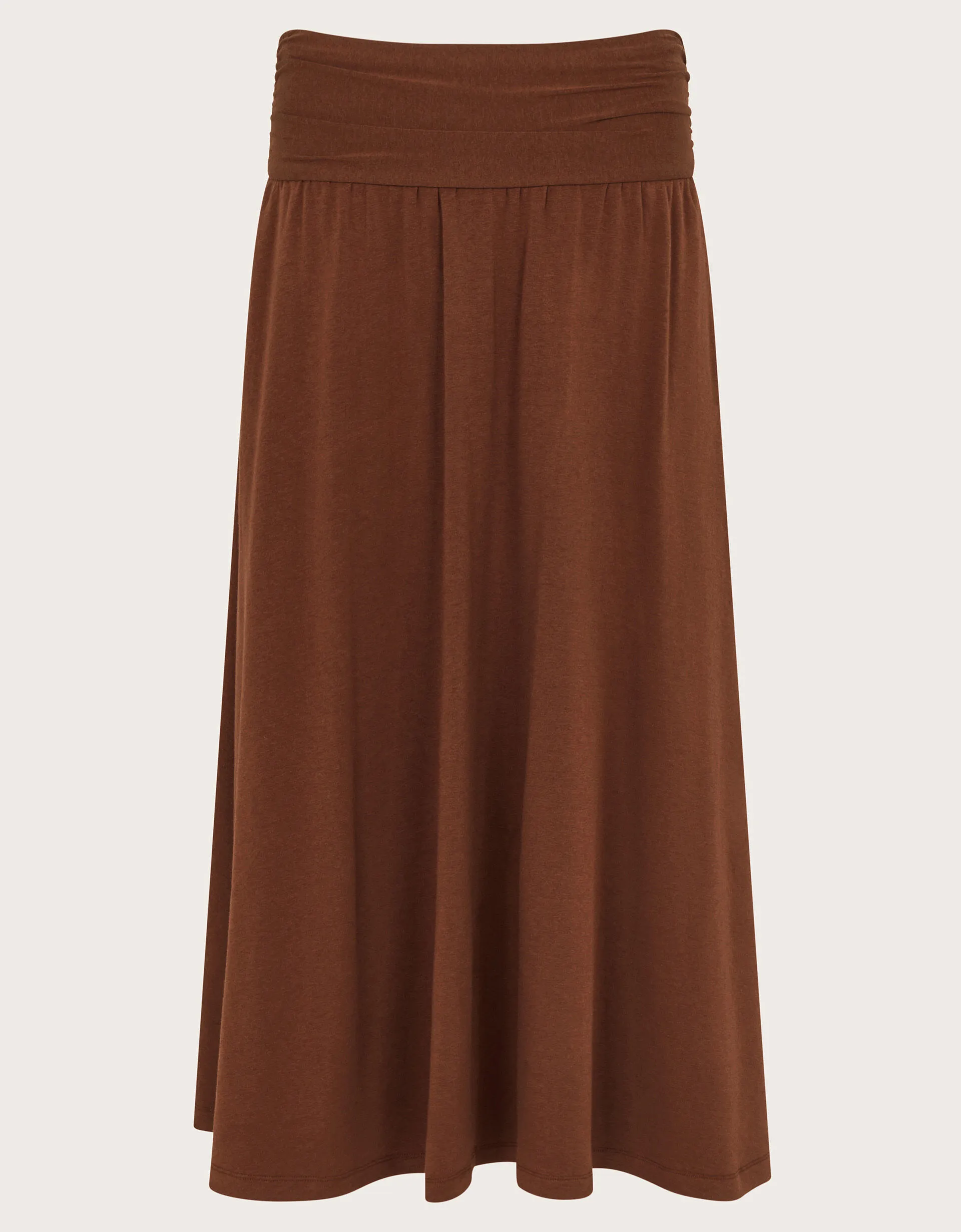 Jourdana Jersey Midi Skirt Brown