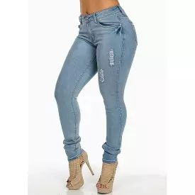 Juniors denim high waist stretch skinny jeans