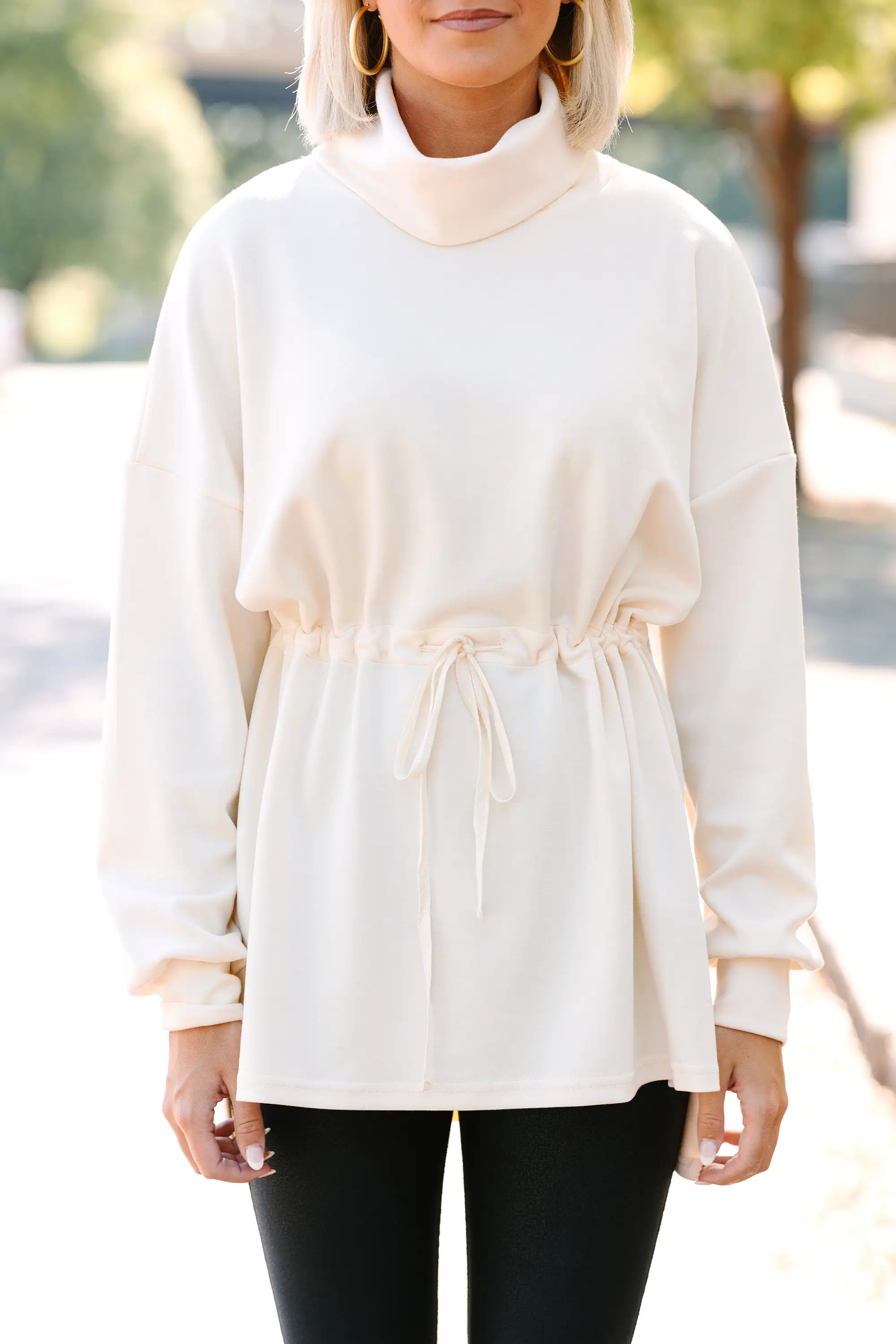 Just For You Eggshell White Tunic