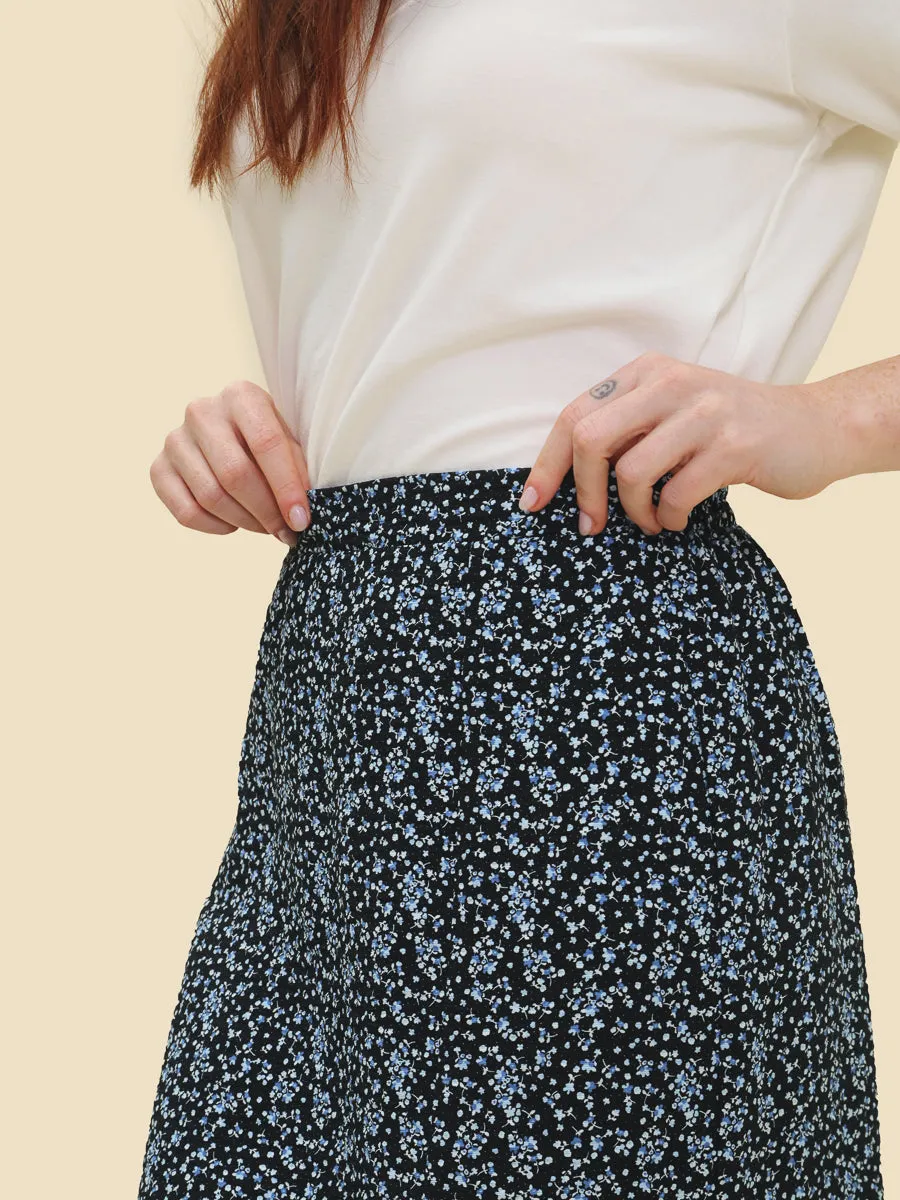 Kelly Meadow Flowers Midi Skirt