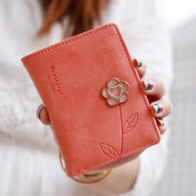 Lady Women Short Purse Leather Wallet Card Holder Hbag Bag