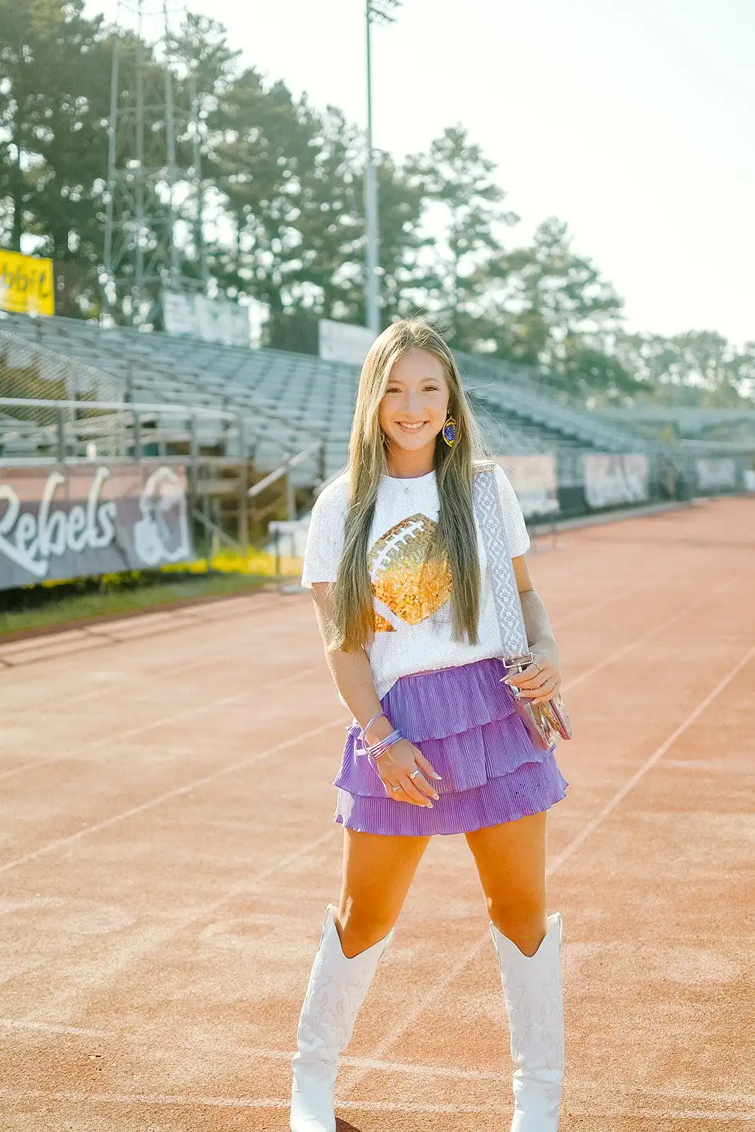 Lavender Pleated Mini Skirt