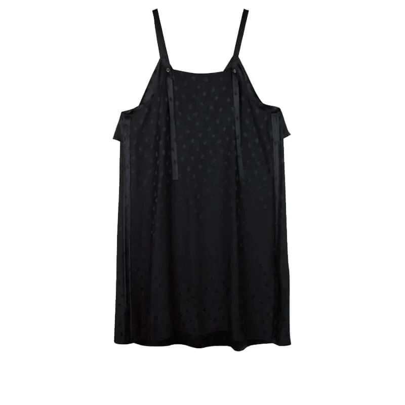 Libre Jacquard Silk Dress - Black