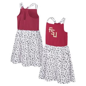 Lids Girls Youth Colosseum Garnet/White Florida State Seminoles Robin Floral Dress