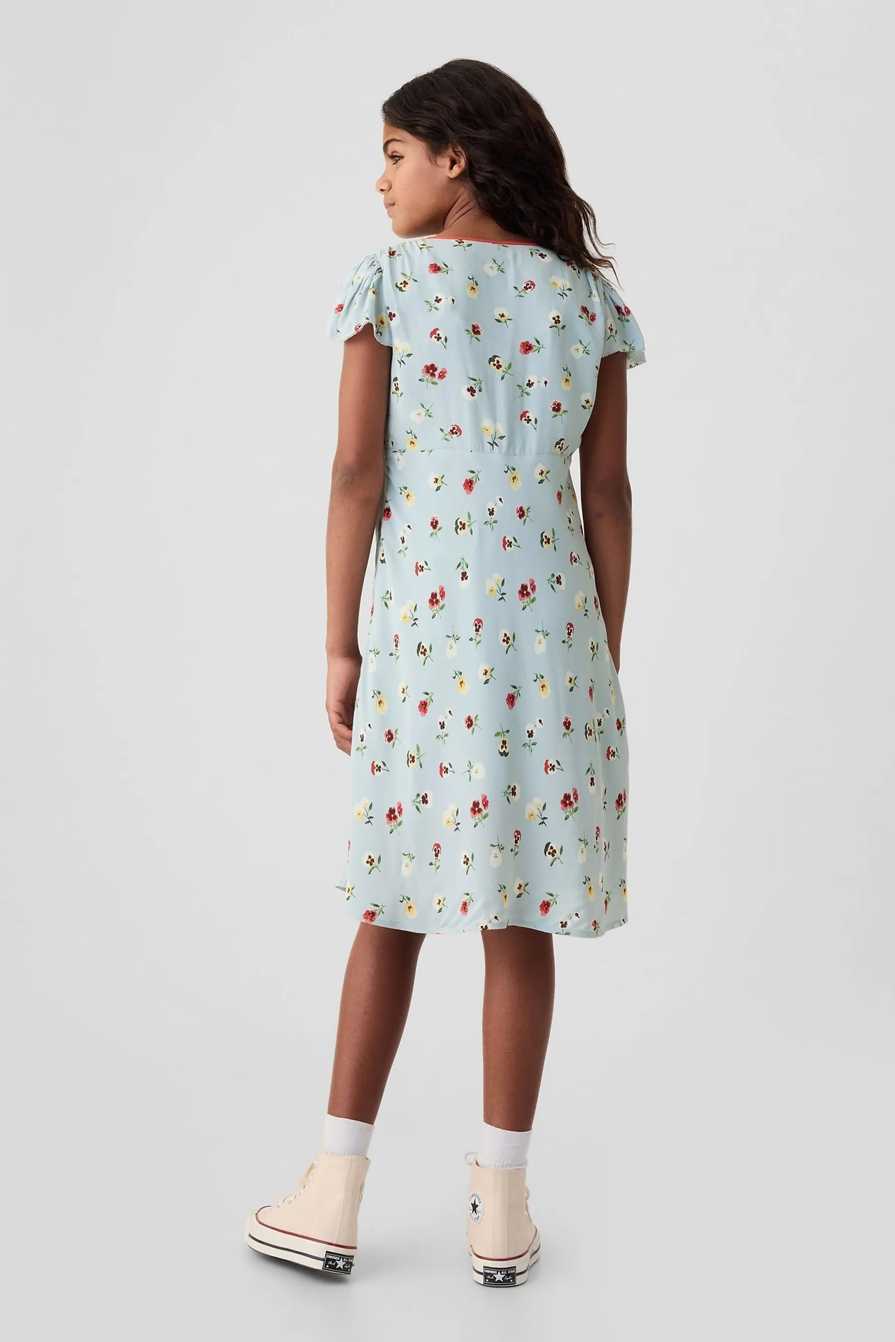 Light Blue DÔEN Floral Dress (Kids)