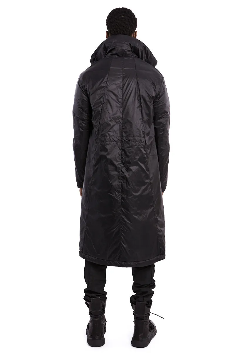 LONG WAXED PADDED PARKA