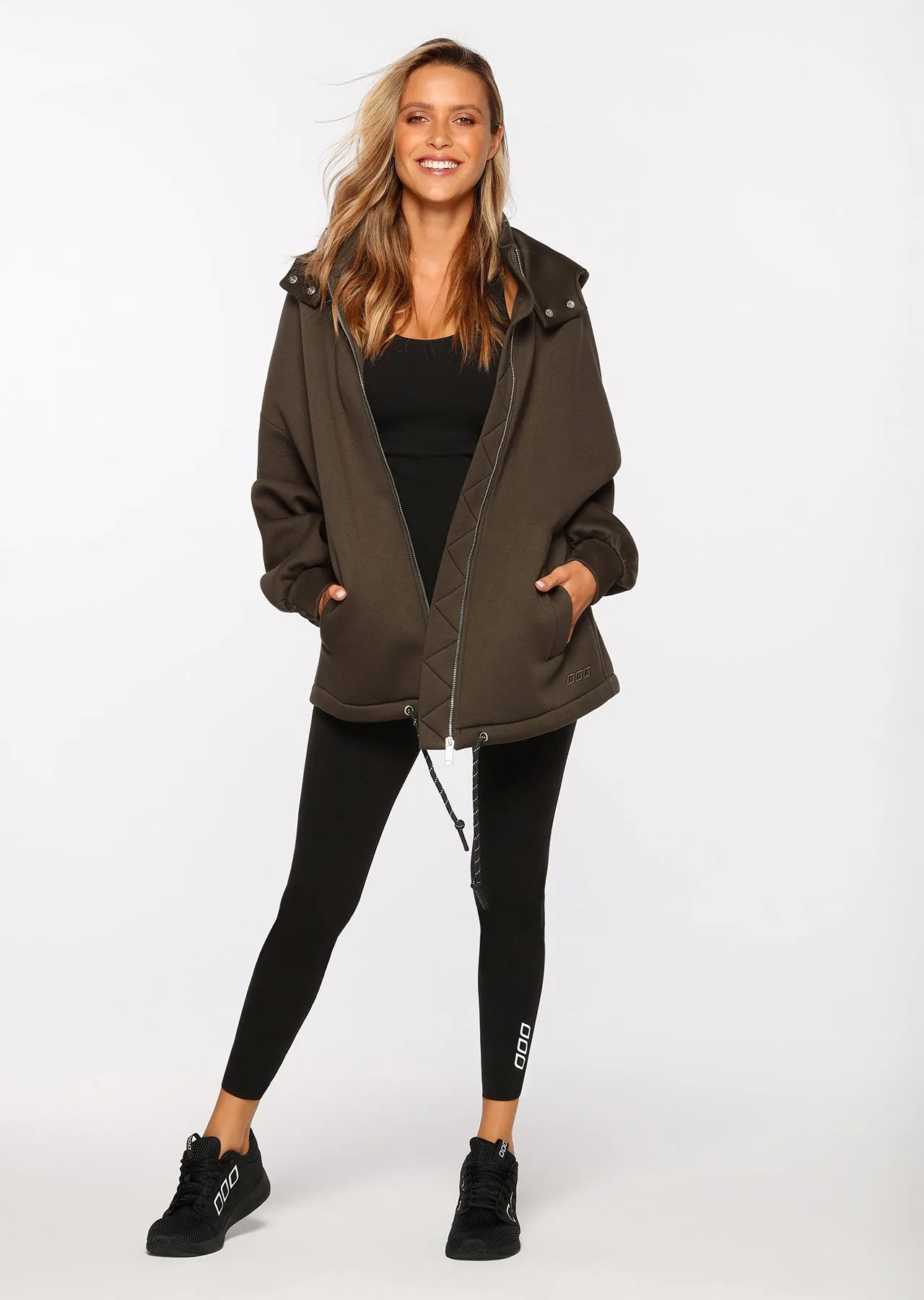 Lorna Jane Easy Oversized Parka in Oil