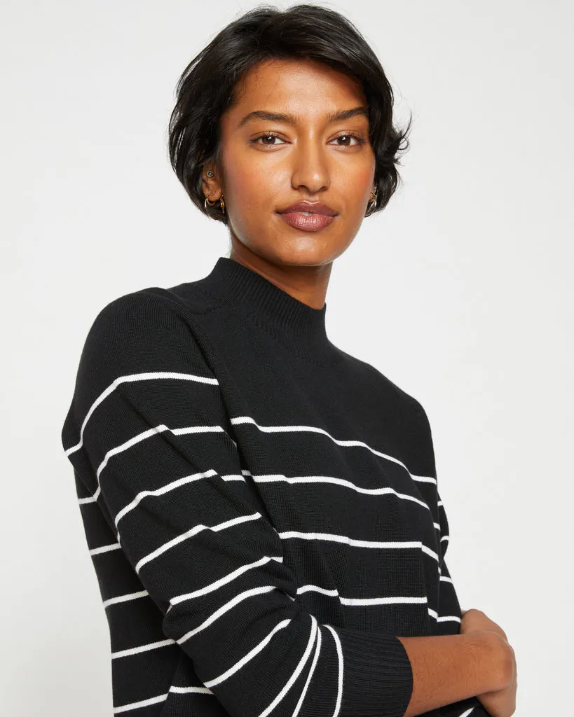 Mariniere Eco Relaxed Core Sweater - Black/White