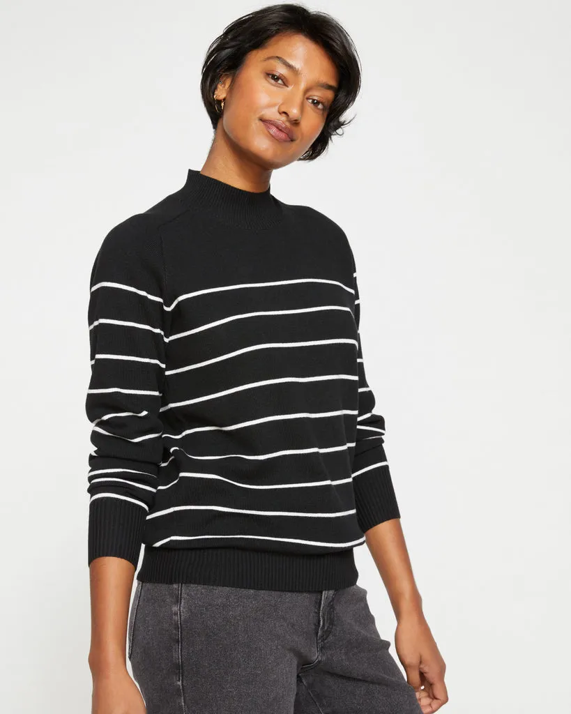 Mariniere Eco Relaxed Core Sweater - Black/White