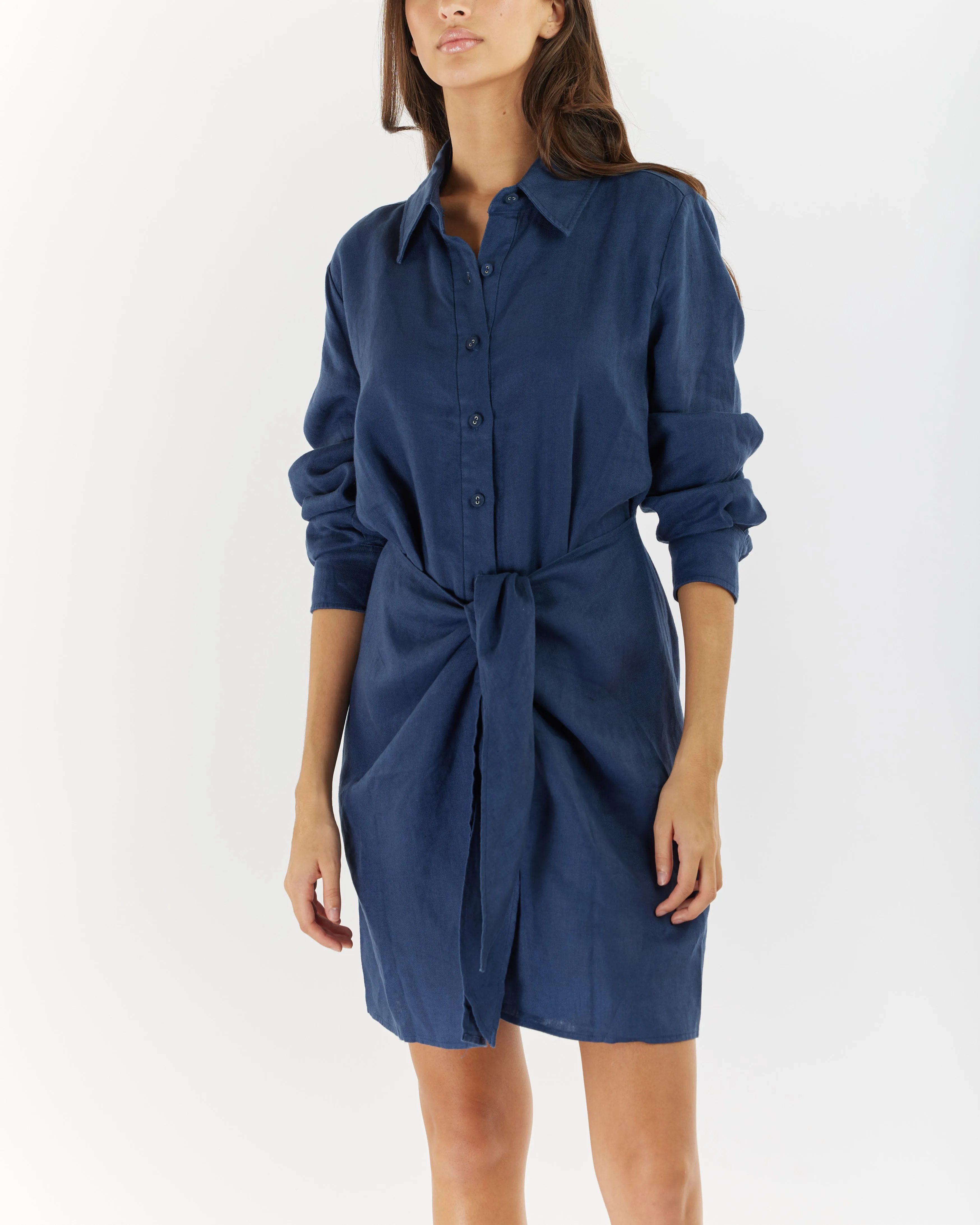 Marseille Linen Shirt Dress